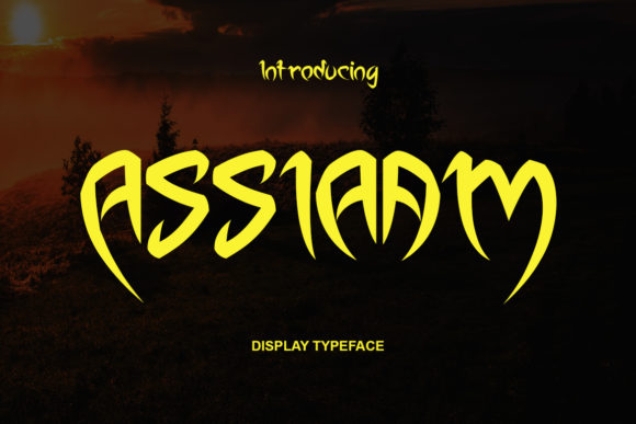 Assiaam Font: An Arabian-Inspired Display Typeface for Crafters