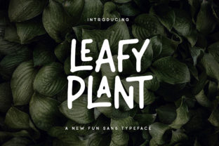 Leafy Plant Font: A Handmade Favorite for Crafters