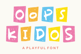 The Oops Kidos Display Font for Crafters and Small Shops